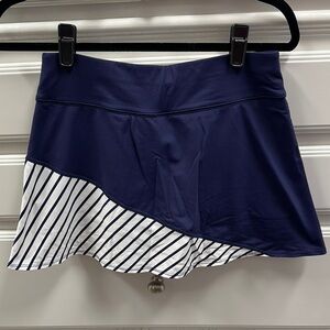 Southern Tide Navy and White Striped Tennis Skirt